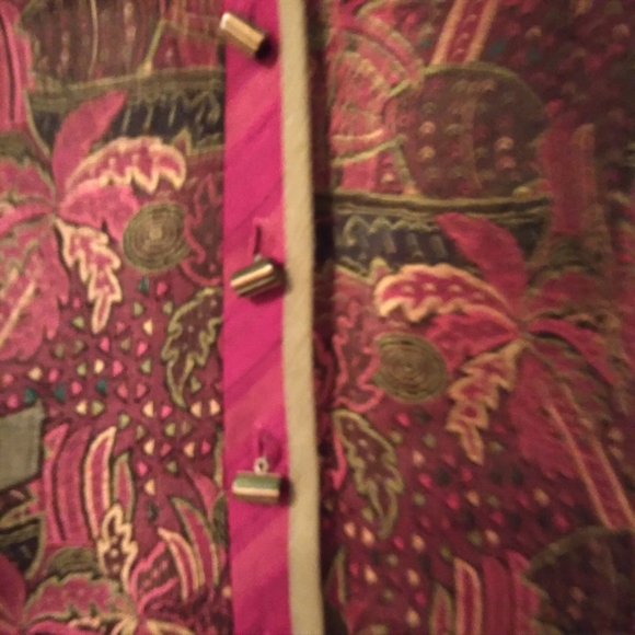 Vintage Canvasbacks Tencil & Linen Palm Trees Vest Size Large - Picture 13 of 14